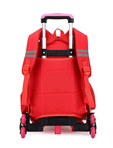 TAAMBAB Trolley Mochila Bolsa de Hombro con Ruedas - Bolsa de Escuela Bolsa de Viaje Equipaje Maleta Vacaciones al aire libre para Niños Estudiante