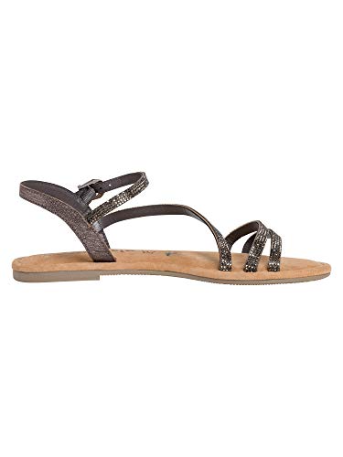 Tamaris 1-1-28113-24, Sandalias de Gladiador Mujer, Marrón (Pewter Glam 966), 36 EU