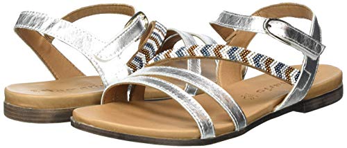Tamaris 1-1-28161-24, Sandalia con Pulsera Mujer, Plata Silver Comb 948, 38 EU