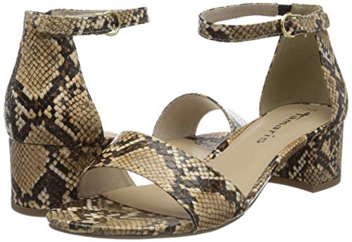 Tamaris 1-1-28215-24, Sandalia con Pulsera Mujer, Beige Nature 391, 39 EU