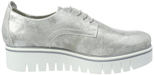 Tamaris 23710, Zapatos de Cordones Oxford Mujer, Plateado (Silver Metall.), 39 EU