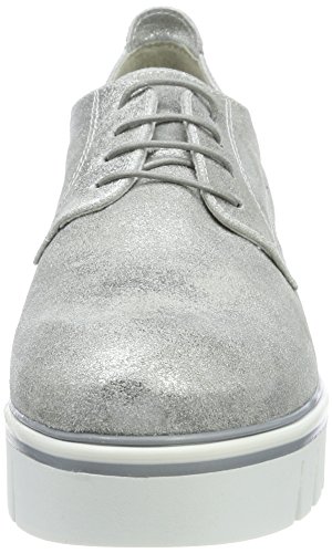Tamaris 23710, Zapatos de Cordones Oxford Mujer, Plateado (Silver Metall.), 39 EU