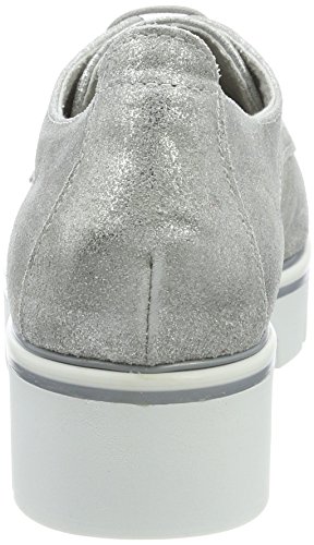 Tamaris 23710, Zapatos de Cordones Oxford Mujer, Plateado (Silver Metall.), 39 EU