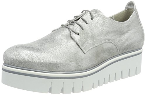 Tamaris 23710, Zapatos de Cordones Oxford Mujer, Plateado (Silver Metall.), 39 EU