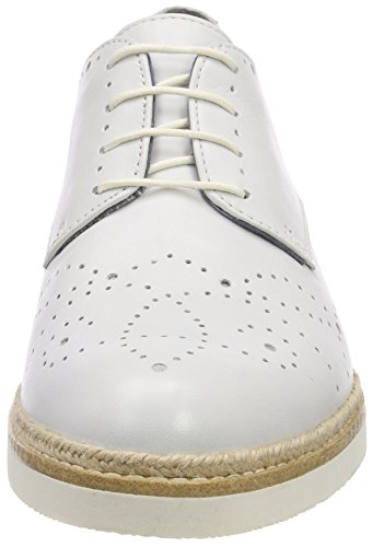 Tamaris 23742, Zapatos de Cordones Oxford Mujer, Blanco (White), 40 EU