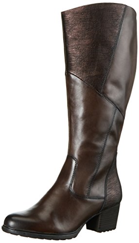 Tamaris 255 - Botas altas para mujer, color Marrón (MOCCA/STRUCT. 378), talla 38 EU