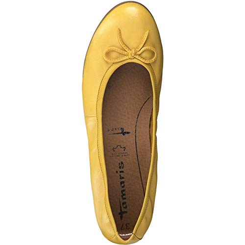 Tamaris Mujer Bailarinas, Merceditas 22116-24, señora Bailarinas Clásicas, Zapatos Planos,Zapatos del Verano,Elegante,en Lazo,Ocio,Sun,37 EU / 4 UK