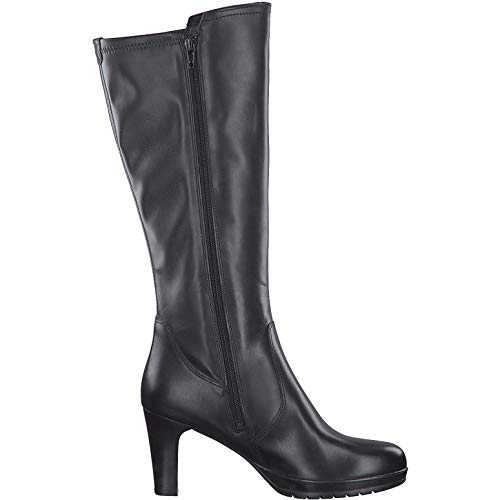 Tamaris Mujer Botas, señora Botas clásicas, Botas,Botas de Cuero,Botas largas,Alta,con Cremallera,Black,39 EU / 5.5 UK