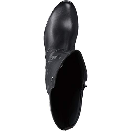 Tamaris Mujer Botas, señora Botas clásicas, Botas,Botas de Cuero,Botas largas,Alta,con Cremallera,Black,39 EU / 5.5 UK