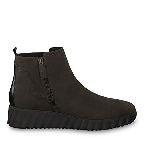Tamaris Mujer Botines 25485-23, señora Botines cuña, Botas,Botines,Botín con cuña,tacón de cuña,Plateforme,Wedge,Plana,Olive,36 EU / 3.5 UK