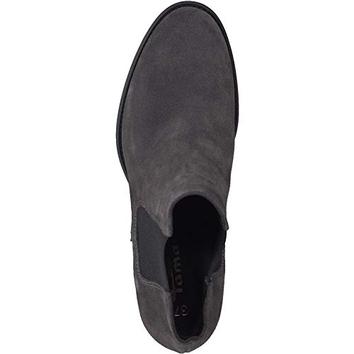 Tamaris Mujer Botines, señora Botas Chelsea, Botas,Botas de Media caña,Botines,botín,Slip on,Alto,Anthracite,38 EU / 5 UK