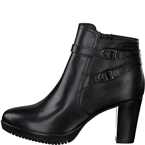 Tamaris Mujer Botines, señora Botines, Botas,Botas de Media caña,Botines,botín,Tobillo Alto,Cremallera,Black,35 EU / 2.5 UK
