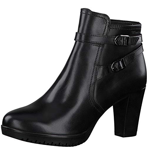 Tamaris Mujer Botines, señora Botines, Botas,Botas de Media caña,Botines,botín,Tobillo Alto,Cremallera,Black,35 EU / 2.5 UK