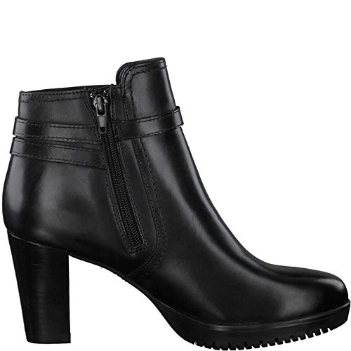 Tamaris Mujer Botines, señora Botines, Botas,Botas de Media caña,Botines,botín,Tobillo Alto,Cremallera,Black,35 EU / 2.5 UK