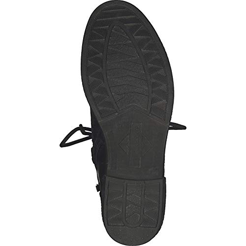 Tamaris Mujer Botines, señora Botines con Cordones, Medias Botas,botín con Cordones,Black,37 EU / 4 UK