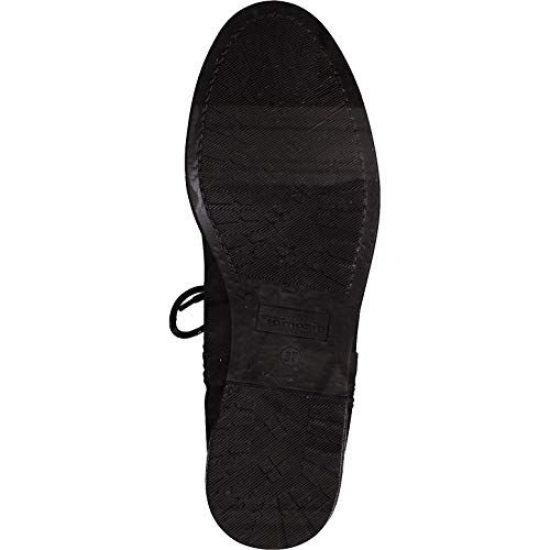Tamaris Mujer Botines, señora Botines con Cordones, Medias Botas,botín con Cordones,Black,40 EU / 6.5 UK