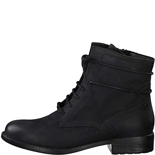 Tamaris Mujer Botines, señora Botines con Cordones, Medias Botas,botín con Cordones,Black,40 EU / 6.5 UK