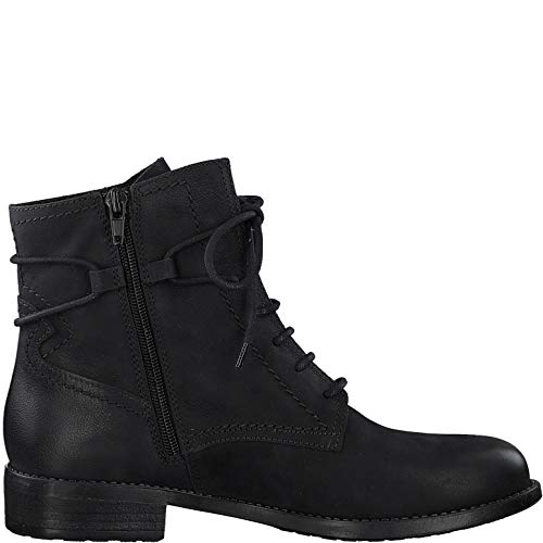 Tamaris Mujer Botines, señora Botines con Cordones, Medias Botas,botín con Cordones,Black,40 EU / 6.5 UK
