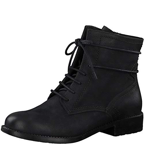 Tamaris Mujer Botines, señora Botines con Cordones, Medias Botas,botín con Cordones,Black,40 EU / 6.5 UK