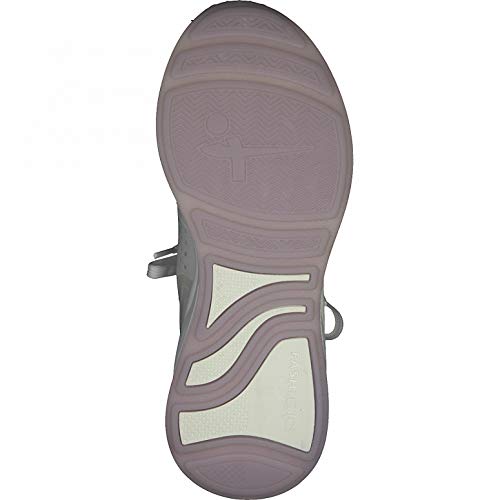 Tamaris Mujer Zapatillas, señora Bajo,Plantilla Desmontable,Zapatillas de Deporte,Cuña de tacón,Zapatos Bajos,White Comb,38 EU / 5 UK