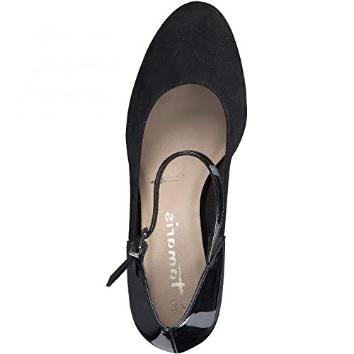 Tamaris Mujer Zapatos de tacón, señora Zapatos de tacón de Plataforma, única Plataforma,Elegante,cómodo,de Moda,Fashion,Black,41 EU / 7.5 UK