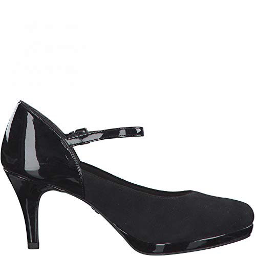 Tamaris Mujer Zapatos de tacón, señora Zapatos de tacón de Plataforma, única Plataforma,Elegante,cómodo,de Moda,Fashion,Black,41 EU / 7.5 UK