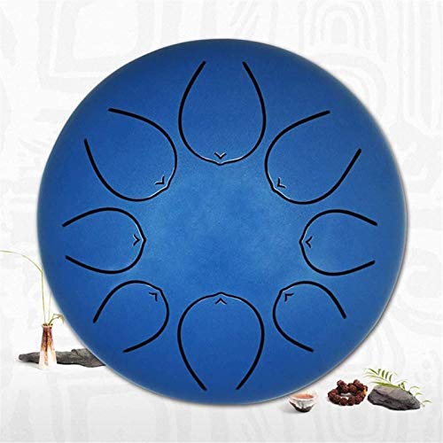 Tambores de hendidura, Tambor de la lengüeta de acero 8 notas El instrumento de percusión del tambor del tanque de Chakra incluye un mazo musical de goma y la bolsa de viaje 109 , Hecho en USA Auténti