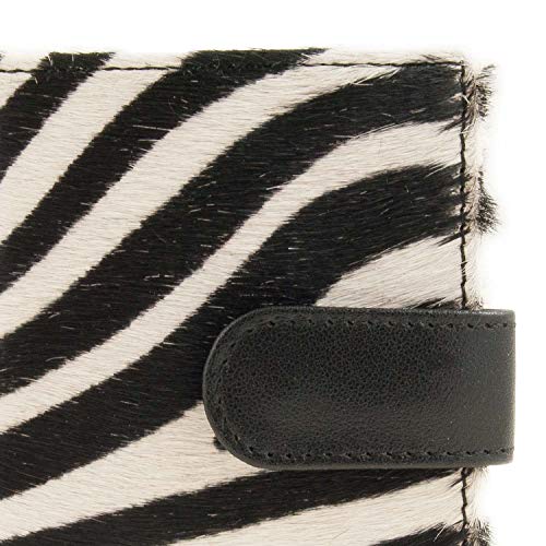 Tarjetero en Piel de Pelo Talla: U Color: NEGRO