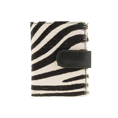 Tarjetero en Piel de Pelo Talla: U Color: NEGRO