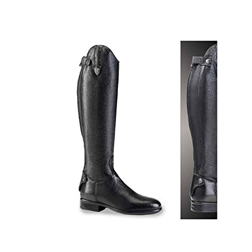 TATTINI Bracco Botas altas de equitación de piel granulada, talla M de pantorrilla, color Negro, talla 5 UK