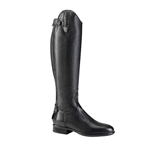 TATTINI Bracco Botas altas de equitación de piel granulada, talla M de pantorrilla, color Negro, talla 5 UK