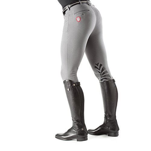 TATTINI Bracco Botas altas de equitación de piel granulada, talla M de pantorrilla, color Negro, talla 5 UK