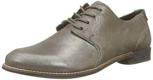 TBS MERLOZ, Zapatos de Cordones Derby Mujer, Marrón Estaño Antracita E61, 36 EU