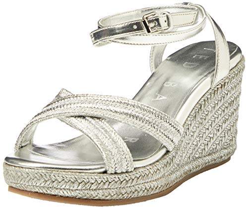Ted Baker Laelia, Sandalias con cuña Tipo Alpargatas Mujer, Plata, 38 EU
