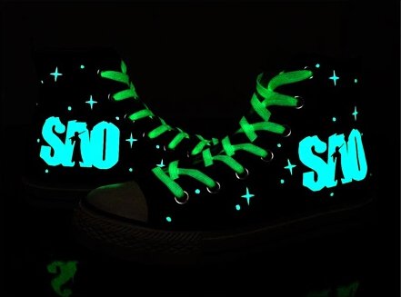 Telacos SAO Sword Art Online Cosplay Zapatos de lona Zapatillas Luminosas