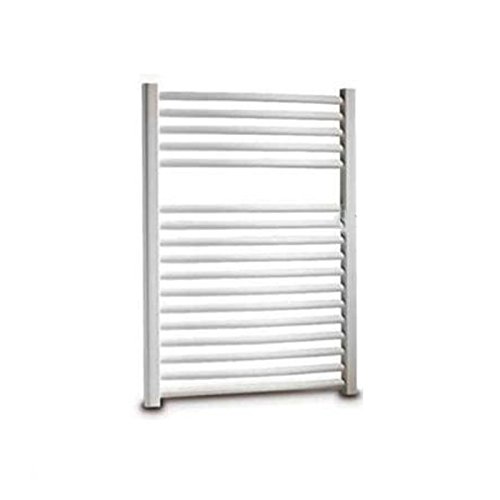 Termotech - Radiador toallero, modelo Elena, de color blanco, de 80 x 60 cm, con 18 tubos de acero horizontales