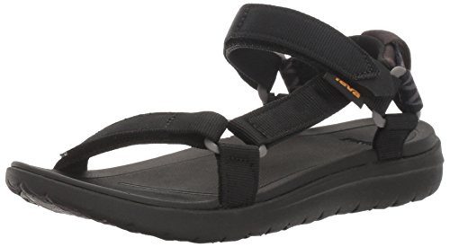 Teva W Sanborn Universal, Sandalias de Punta Descubierta Niñas, Negro Black Blk, 36 EU