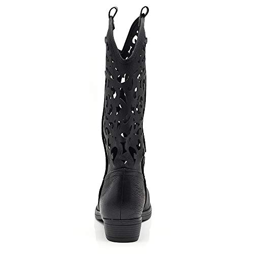 Texani - Zapatos de mujer Cowboy Western - Botas de punta de camperos étnicos DT-16 Size: 38 EU