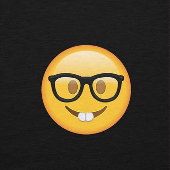 Texlab Nerd Emoji Sudadera con Capucha, Mujer, Negro, Medium