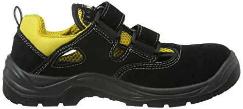 Texxor - Sandalias de seguridad s1 romanos, negro, 6115