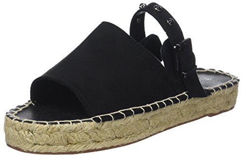 THE DIVINE FACTORY Bruna, Alpargata Mujer, Negro (Noir), 40 EU