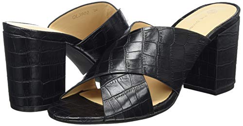 THE DIVINE FACTORY Lucie, Mules Mujer, Negro (CR O Co Negro 010), 37 EU