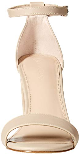 The Drop Rebecca Sandalia de tacón alto con tiras Mujer, Beige, 36 EU
