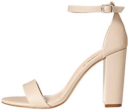 The Drop Rebecca Sandalia de tacón alto con tiras Mujer, Beige, 36 EU
