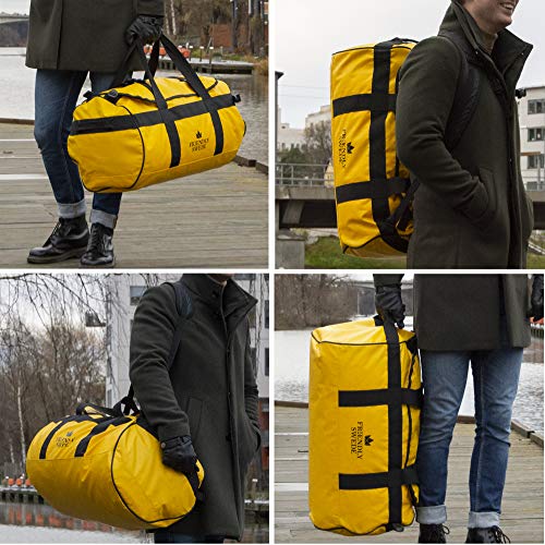 The Friendly Swede Duffel Bolsa de Viaje y Deporte Convertible en Mochila - Duffle Bag (Capacidad: 30l/ 60l/ 90l) (60L Verde)