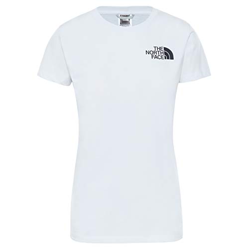 The North Face Camiseta de Manga Corta Half Dome para Mujer, Blanco, M