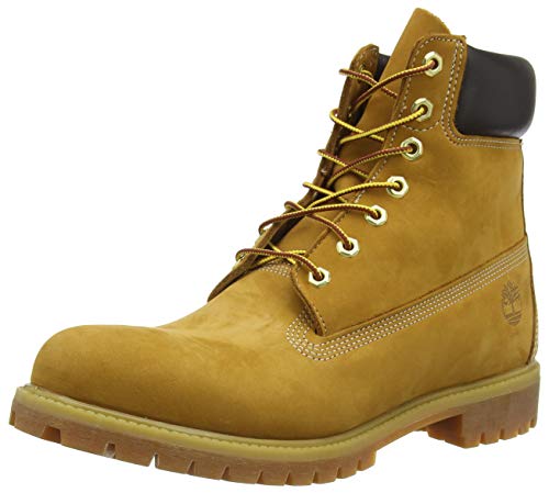 Timberland 6-Inch Premium Boot, Botas para Hombre, Amarillo (Wheat Nubuck), 45 EU