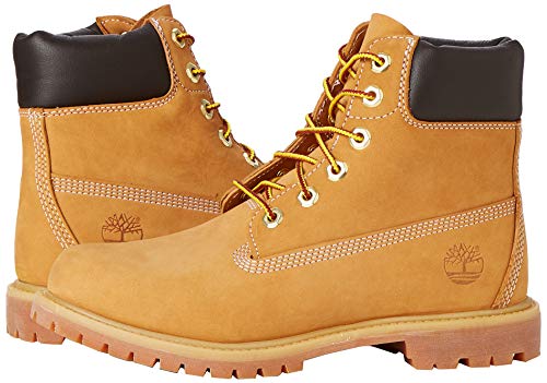 Timberland 6 Inch Premium Waterproof, Botas Chukka Mujer, Amarillo Wheat Nubuck, 42 EU