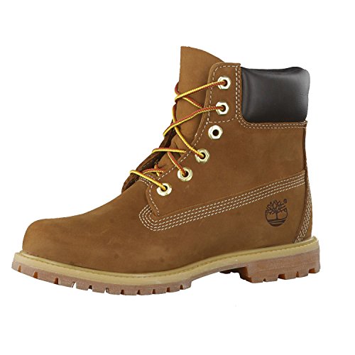 Timberland 6 Inch Premium Waterproof, Botas Chukka Mujer, Marrón Rust Nubuck, 36 EU