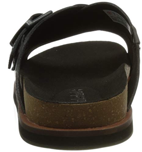 Timberland Amalfi Vibes Cross Slide, Sandalias Hombre, Negro Black Leather, 40 EU